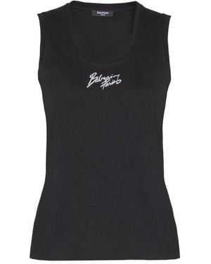 Balmain Sleeveless Tops - Black