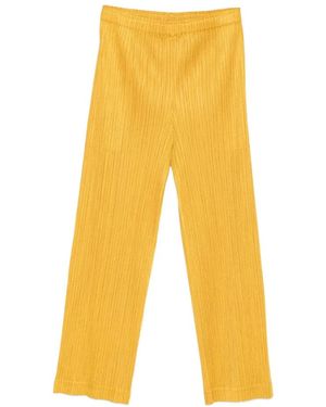 Issey Miyake Cropped Trousers - Geel