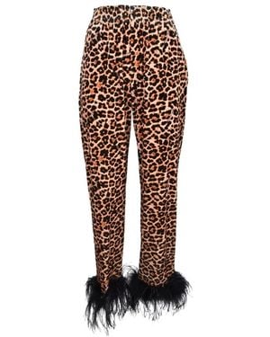 Giulia N Couture Slim-Fit Trousers - Brown