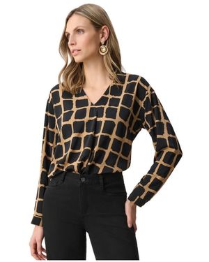 Joseph Ribkoff Overhemden ,Veelkleurig ,Printed Top - Zwart