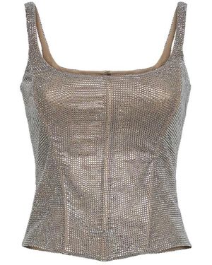 GIUSEPPE DI MORABITO Sleeveless Tops - Grey