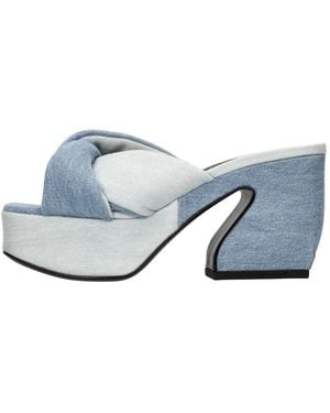 Sergio Rossi Schoenen ,Blauw ,Leer Sandalen Blauw