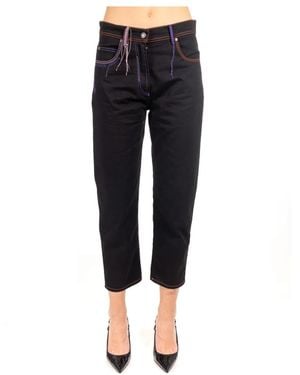 MSGM Leather Hosen - Schwarz