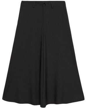 Oltre Midi Flanellrock - Schwarz