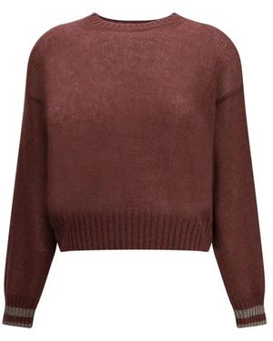 Brunello Cucinelli Round-Neck Knitwear - Marron