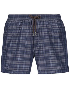 Moorer Schnelltrocknende Badeshorts Mit Muster - Blau