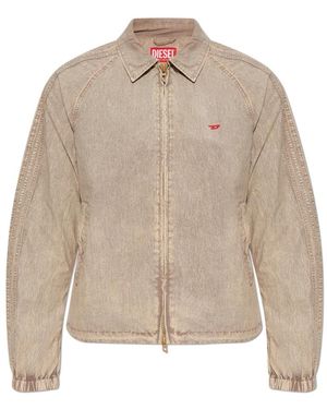 DIESEL Light Jackets - Brown