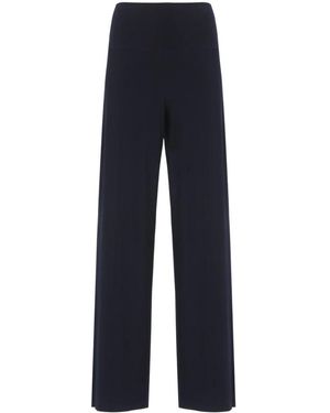 Norma Kamali Broeken ,Zwart ,Wide Broeken - Blauw