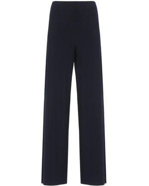 Norma Kamali Broeken ,Zwart ,Wide Broeken - Blauw