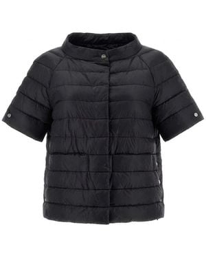 Herno Short-Sleeve Down Jacket - Zwart