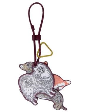 Inoui Edition Accessoires ,Rood ,Leer Porte Clef Toutou