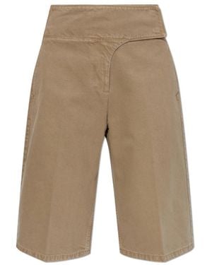 Ami Paris Denim Shorts - Natural