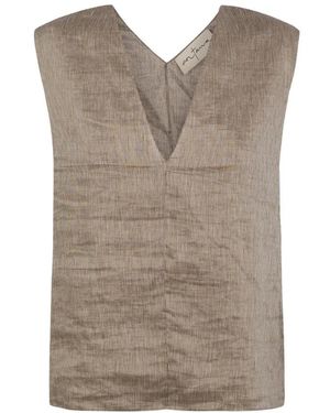 Cortana Sleeveless Tops - Brown