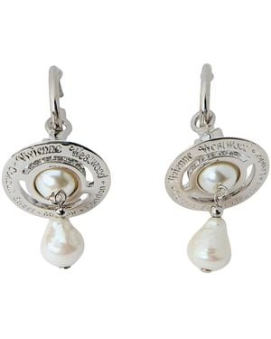 Vivienne Westwood Accessoires ,Wit ,Aleksa Oorbellen - Metallic