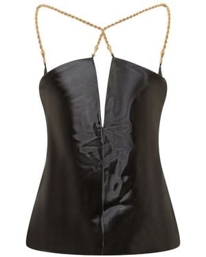 Ferragamo Sleeveless Tops - Black