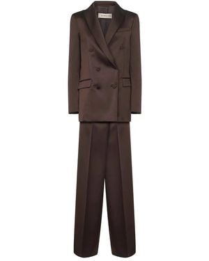 Blanca Vita Double Breasted Suits - Brown