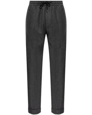 Paul Smith Broeken ,Grijs ,Wol Geplooide Broek Met Trekkoord