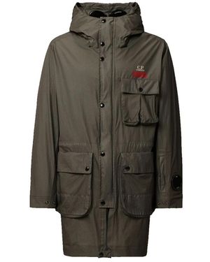 C.P. Company Jassen ,Grijs ,G-Type Long Mille Jacket - Groen