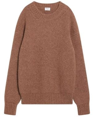 Saint Laurent Round-Neck Knitwear - Brown