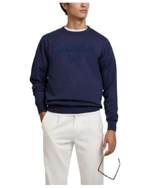 Silbon Round-Neck Knitwear - Bleu