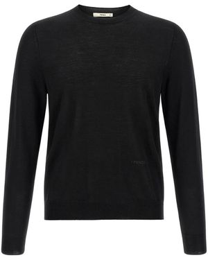 Fendi Rundhals-Pullover - Schwarz