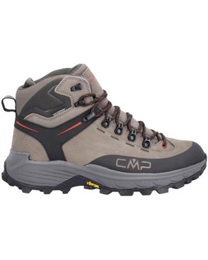 CMP Fitness ,Grijs ,Leer Grijze Sneakers Met Vibram Zool