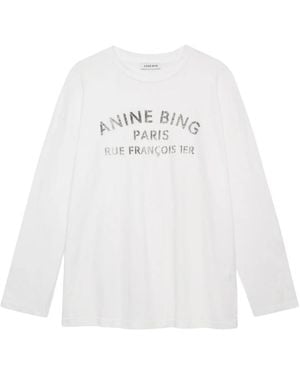 Anine Bing Long Sleeve T-Shirts - White