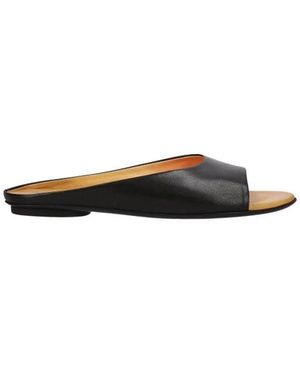 Premiata Schoenen ,Zwart ,Slipper Met Contrasterende Voetbed En Voering