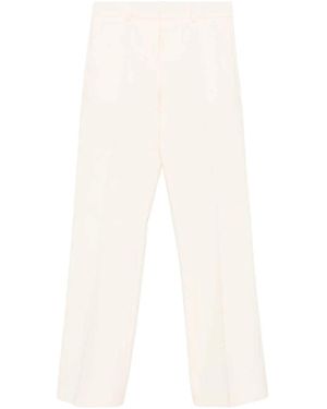 Alberto Biani Broeken ,Wit ,Wol Wollen Flared Broek