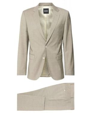 BOSS Single Breasted Suits - Natural