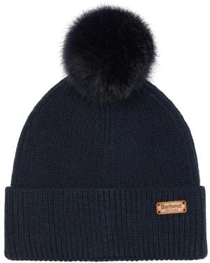 Barbour Accessoires ,Veelkleurig ,Polyester Dover Muts & Hailes Sjaal Set - Blauw