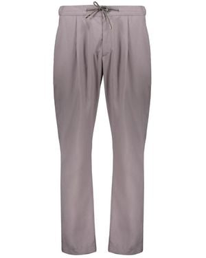 Herno Elegant Flared Trousers With Adjustable Belt - Grey