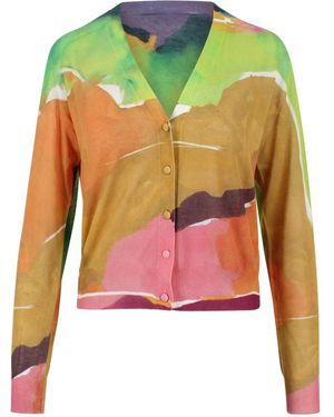 Ulla Johnson Truien & Vesten ,Veelkleurig ,Denim Vivienne Cardigan - Groen