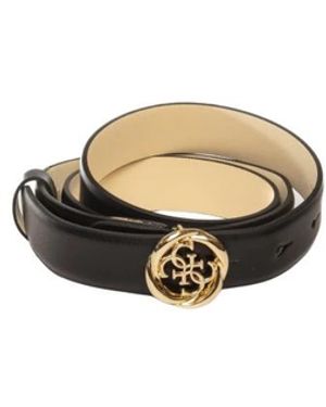 Guess Accessoires ,Zwart ,Polyester Adj Belt - Metallic