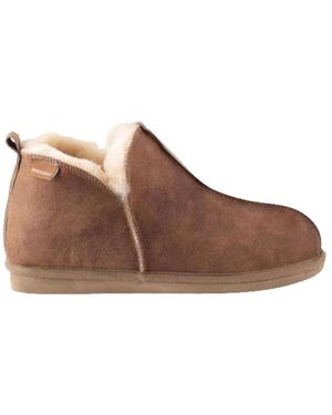 Shepherd Antiek Cognac Schapenvacht Pantoffels - Bruin