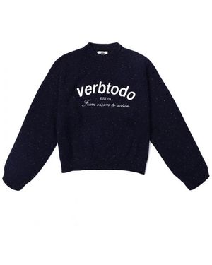 Verb to Do Truien & Vesten ,Zwart ,Katoen Kvtd Ov Jersey - Blauw