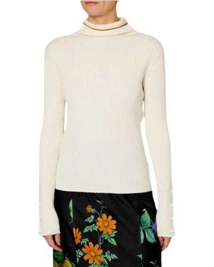 Paul Smith Truien & Vesten ,Wol Geribde Coltrui Trui - Wit