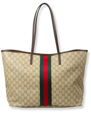 Gucci Tassen ,Katoen Tribeca Large Tote Bag - Naturel
