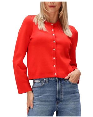 Y.A.S Truien & Vesten ,Rood ,Denim Yaseena Ls Knit Cardigan
