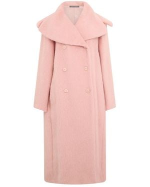Alberta Ferretti Mantel Mit Eleganter, Schmaler Silhouette - Pink