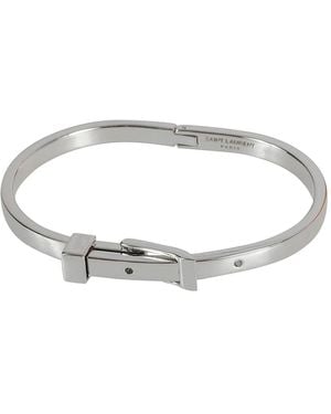 Saint Laurent Accessoires ,Grijs ,Belt Bracelet V2 - Metallic