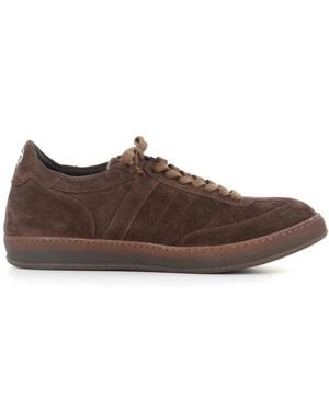 Alberto Fasciani Espresso Wildleder Sneakers Mit Sichtbaren Nähten - Braun