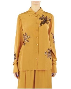 Kaos Viskose-Seidenbluse Mit Pailletten - Mettallic