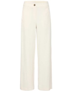 Ichi Straight Trousers - Blanco