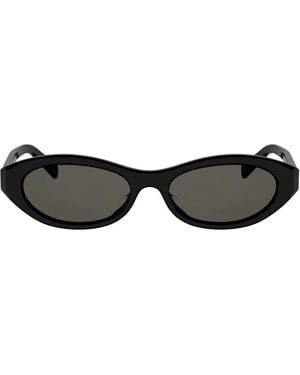 Celine Accessoires ,Zwart ,Triomphe Mini Oval Zonnebril