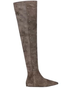 Max Mara Over-Knee Boots - Marron