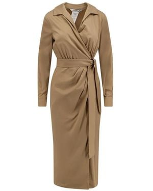 Max Mara Wrap Dresses - Natural