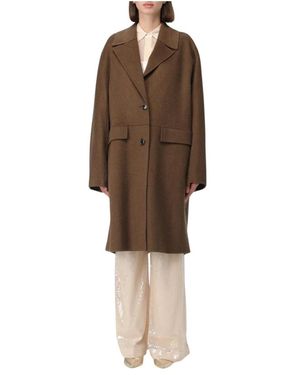 HUGO Single-Breasted Coats - Brown
