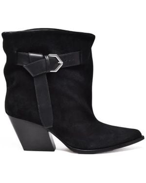 Elena Iachi Cowboy & Biker Boots - Black