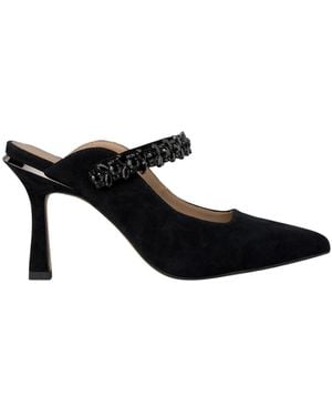 Alma En Pena. Heeled Mules - Black